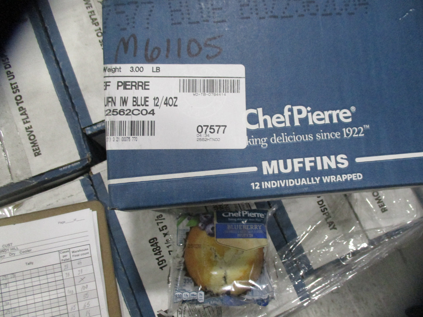 Pierre Individual. Wrapped Blueberry Muffins