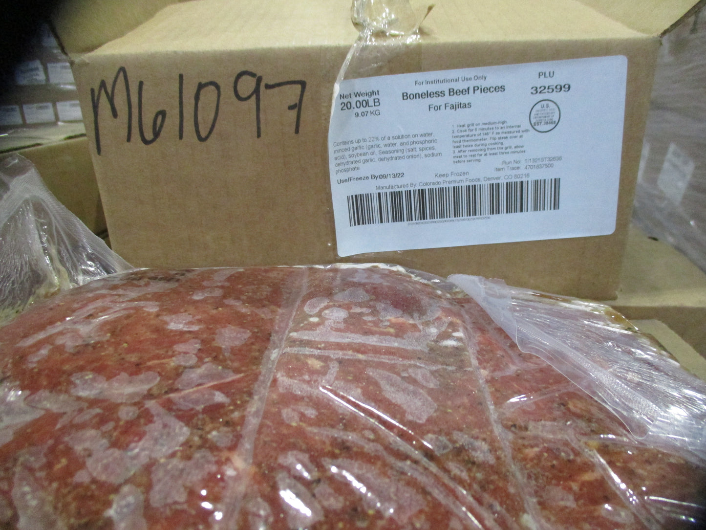 Raw Boneless Beef Fajita Meat