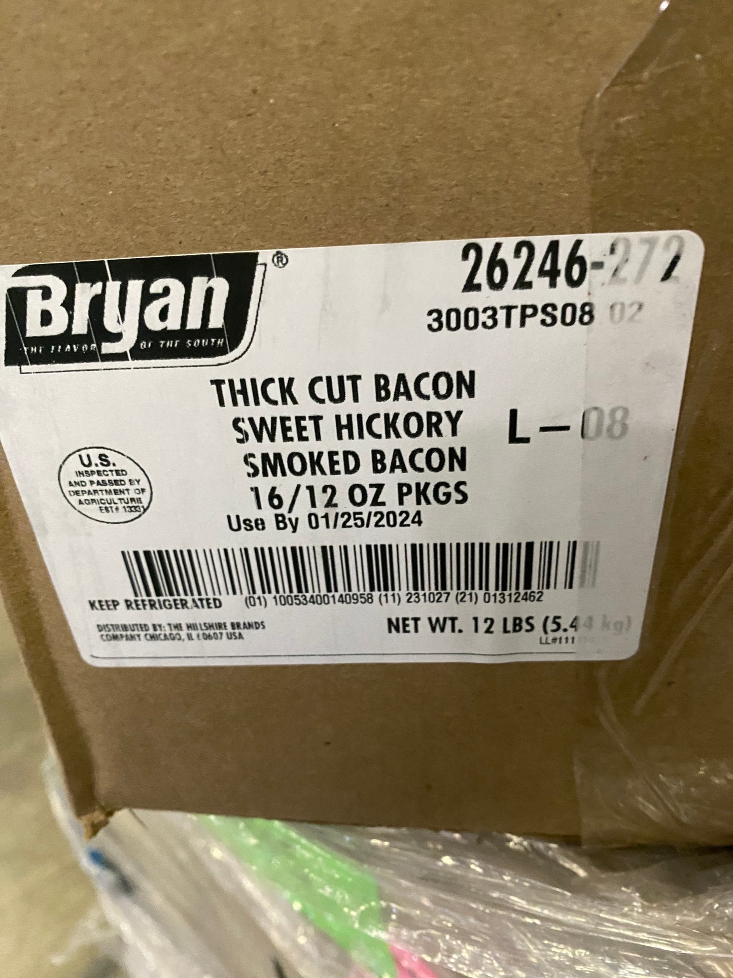 Bryan Raw Thick Cut Sliced Bacon