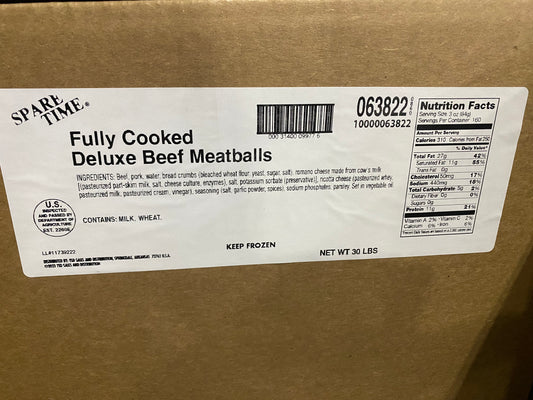 Fully Cooked 3 oz Beef Meatballs