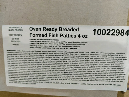 4 oz. Breaded Fish – Fully Cooked